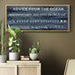 Navy Ocean - Floater Framed Canvas Print