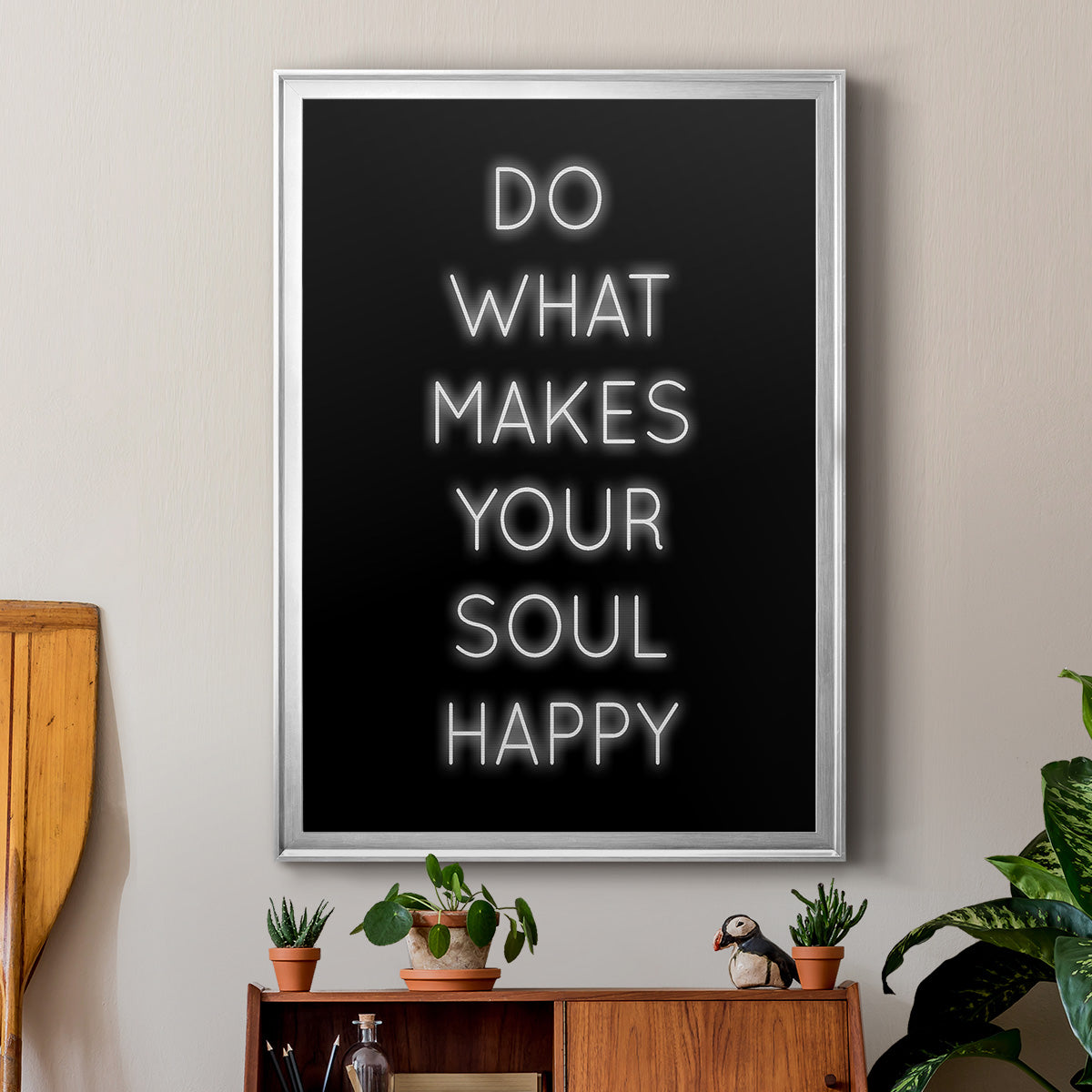 Soul Happy - Modern Framed Canvas Print