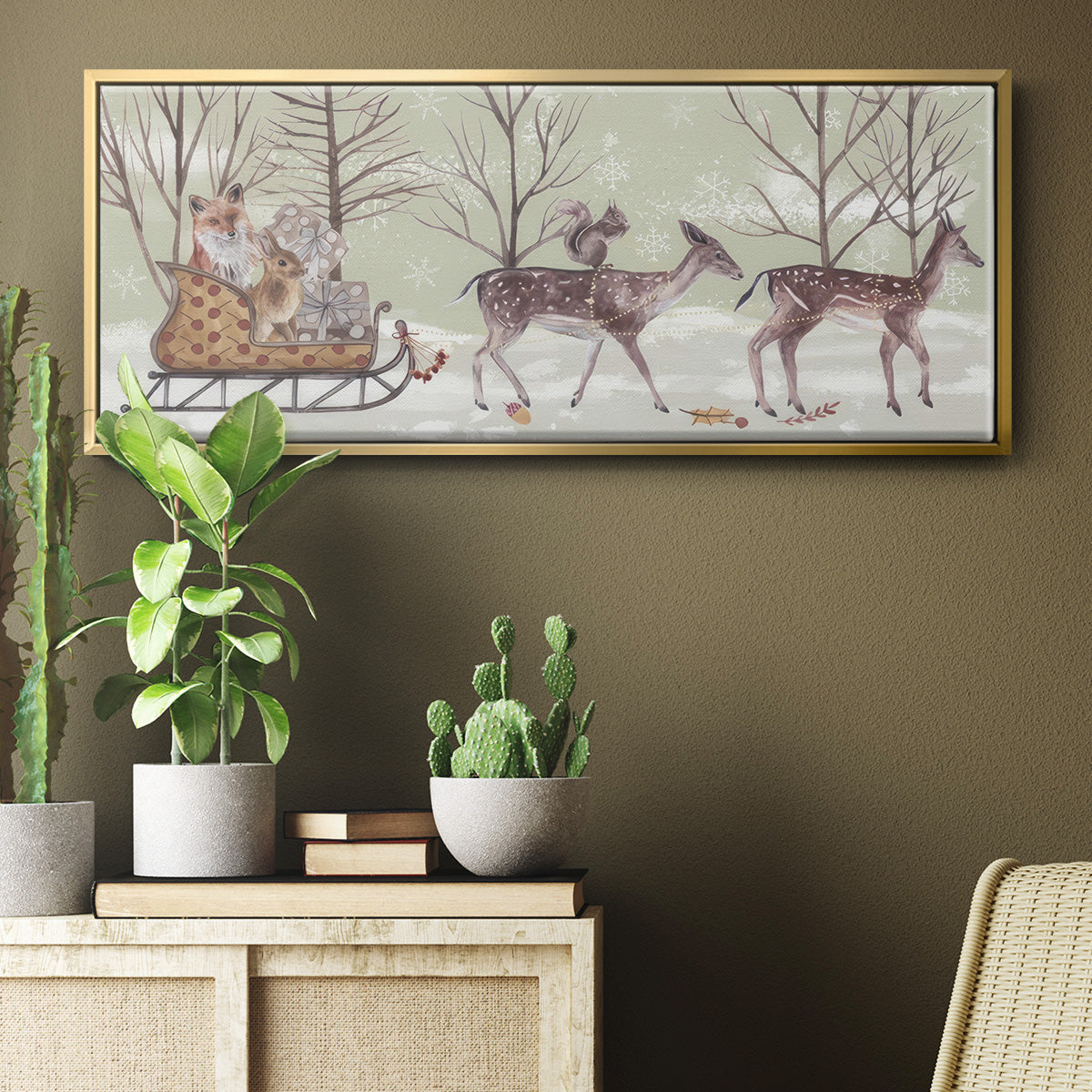 Christmas Time Collection D - Floater Framed Canvas Print
