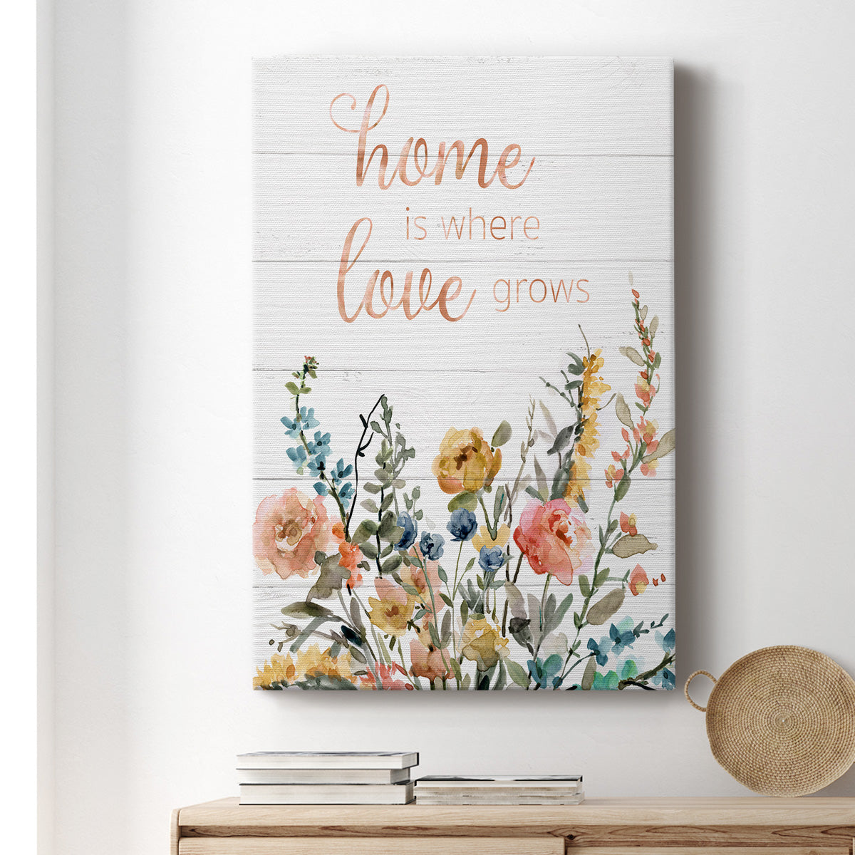 Home is Where Love Grows Premium Gallery Wrapped Canvas - Ready to Hang