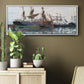 Ships in Harbor, 1873 - Floater Framed Canvas Print