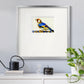 Blue Gold Finch Premium Framed Print Double Matboard