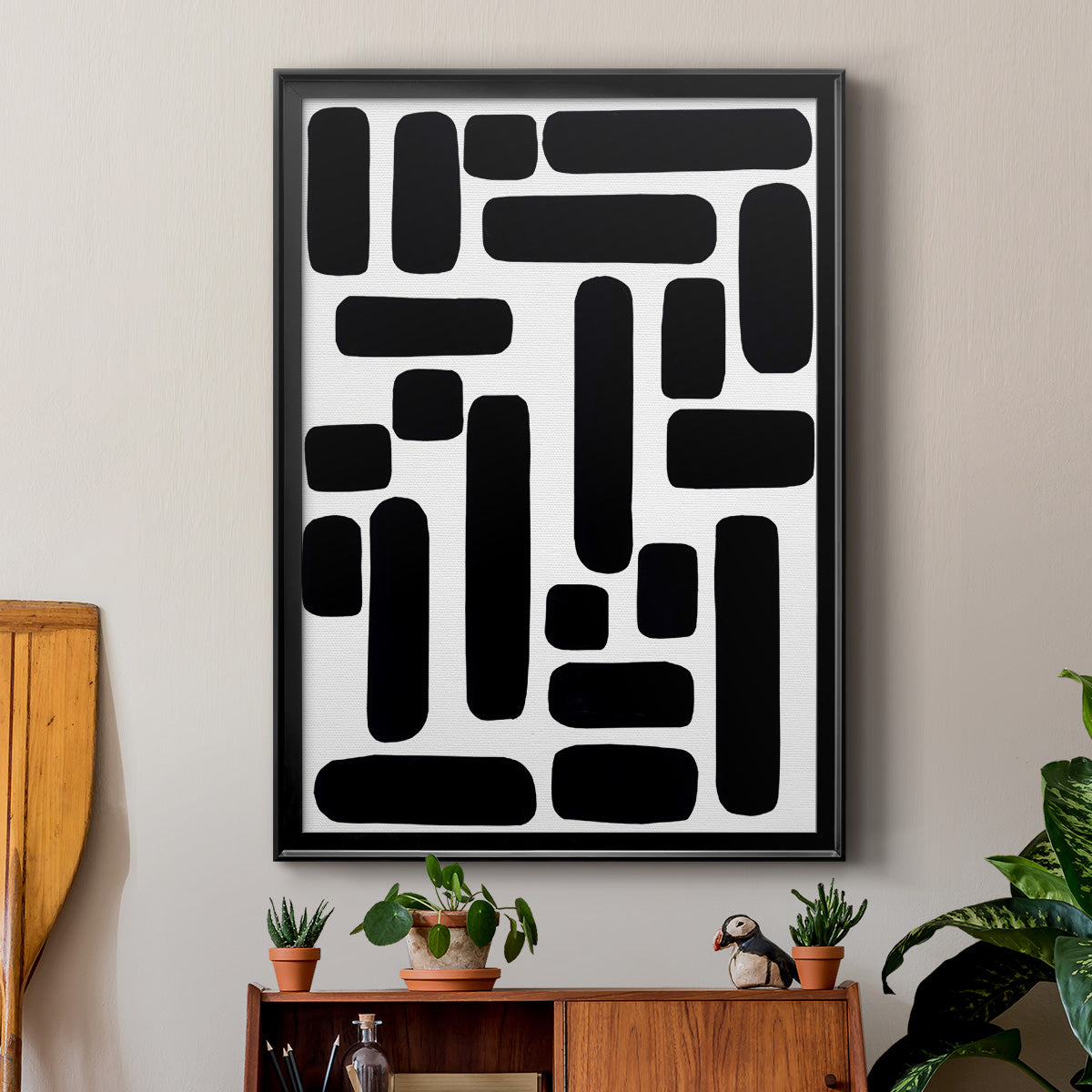 Shuffle IV - Modern Framed Canvas Print