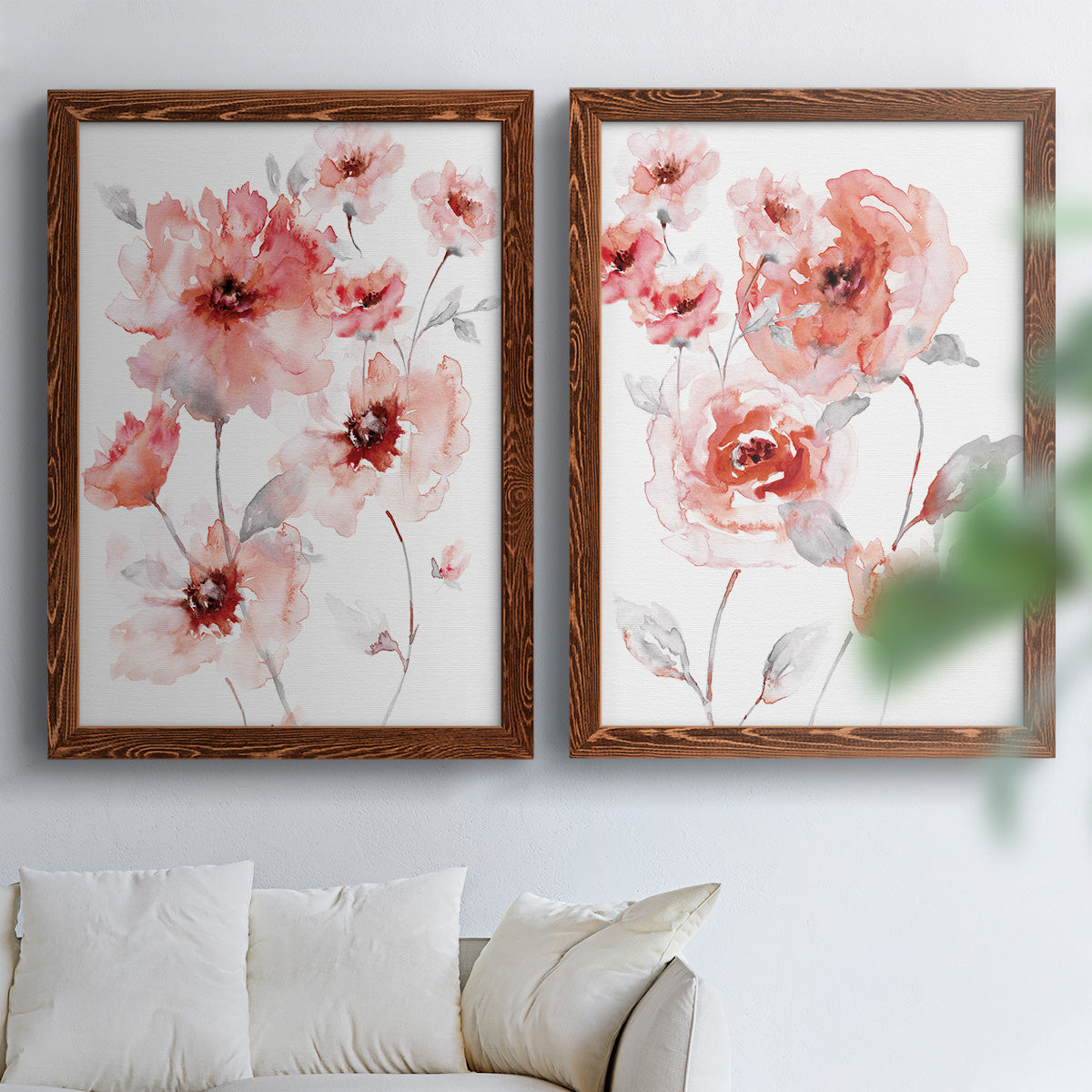 Translucent Blush I - Premium Framed Canvas 2 Piece Set - Ready to Hang