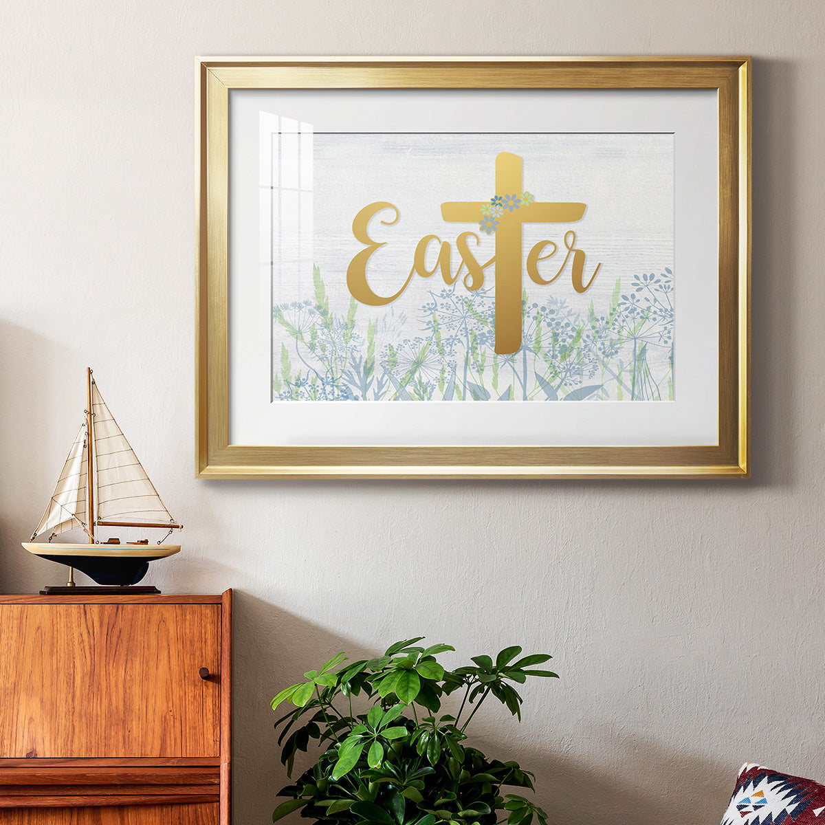Easter Wildflowers - Modern Framed Art Print
