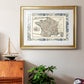 Bordered Map of France - Modern Framed Art Print