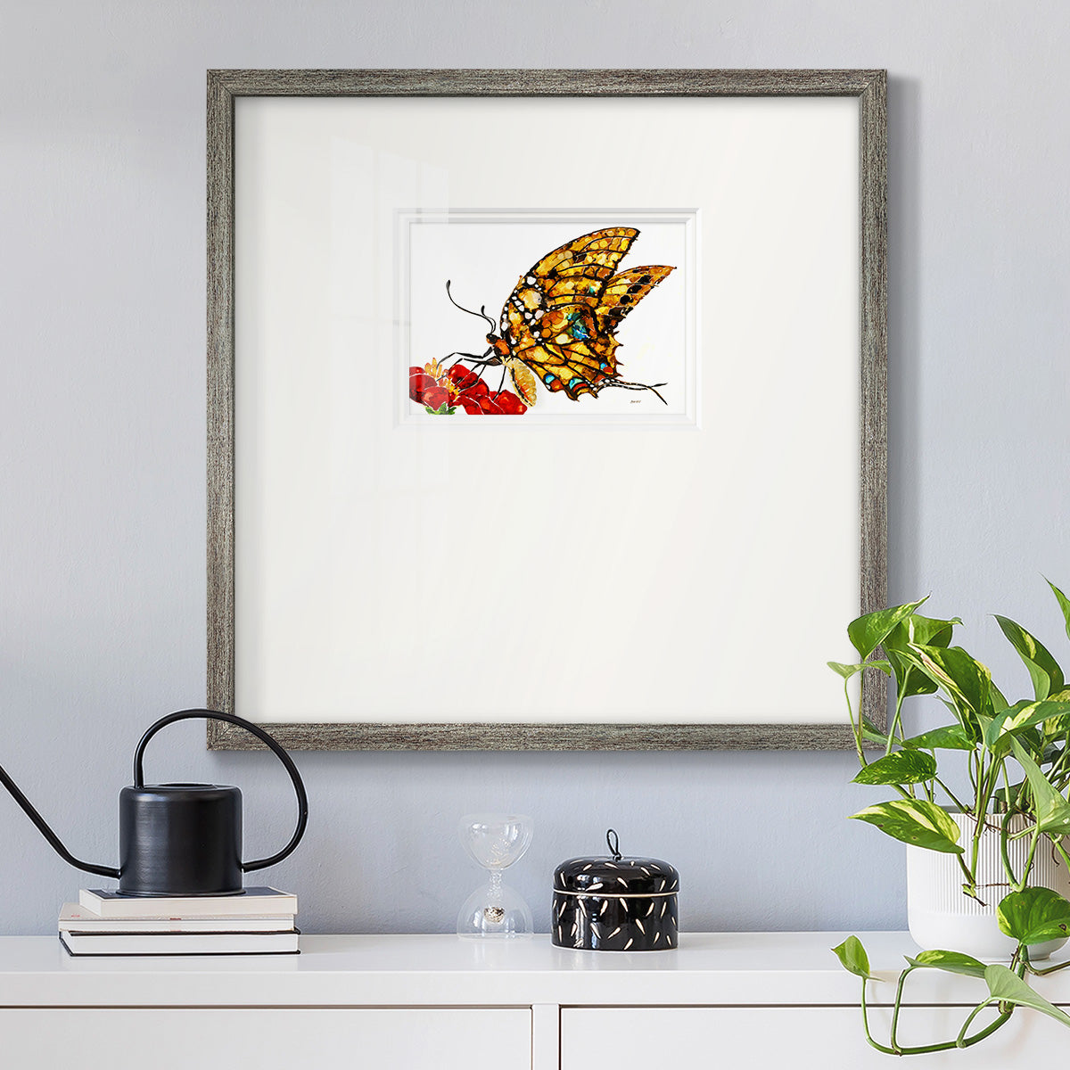 Wings II- Premium Framed Print Double Matboard