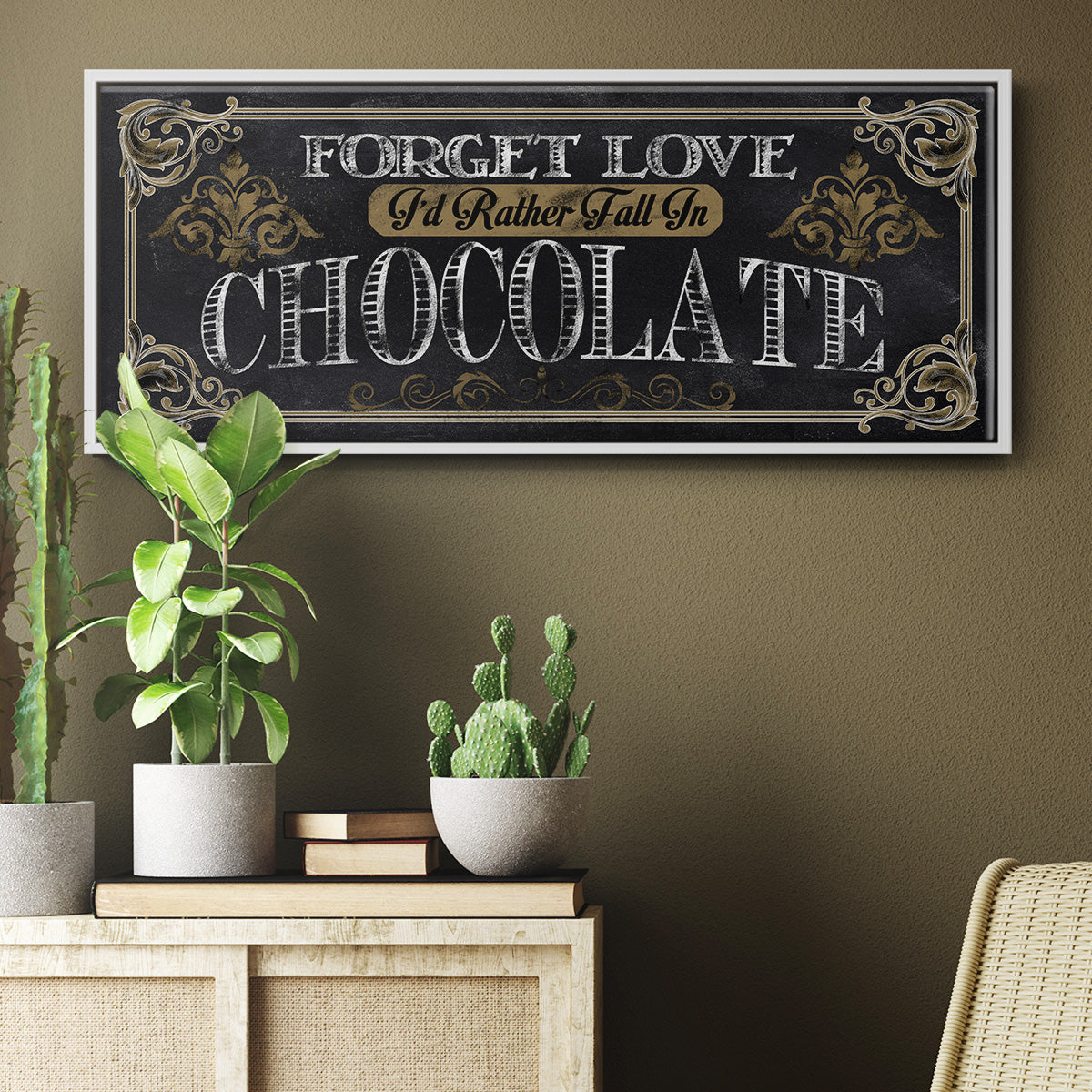 Chocolate - Floater Framed Canvas Print
