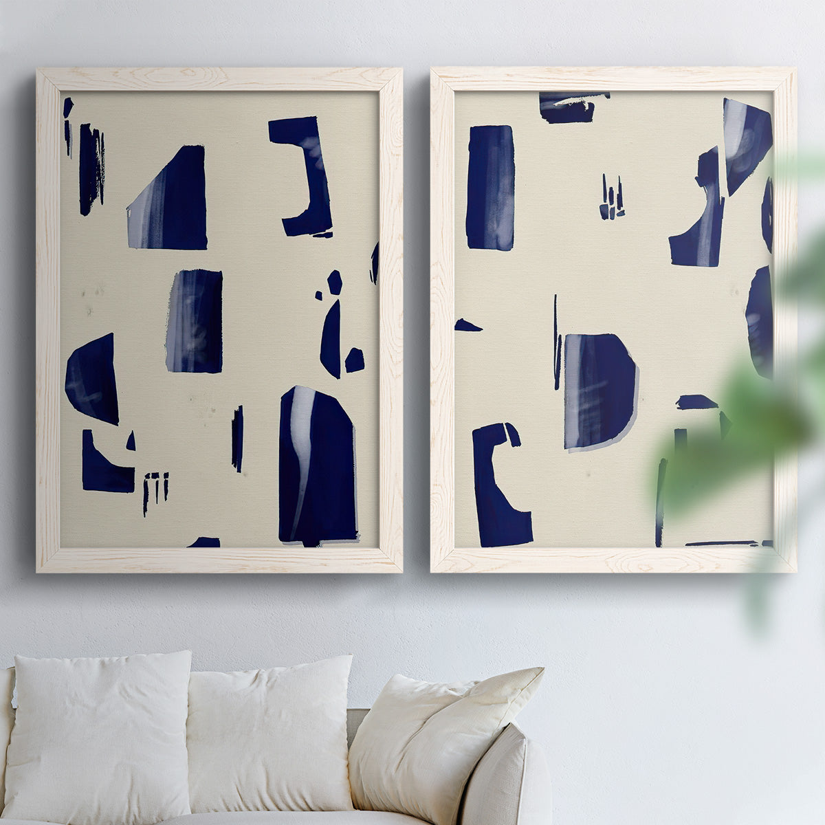 Fragment Abstraction I - Premium Framed Canvas 2 Piece Set - Ready to Hang