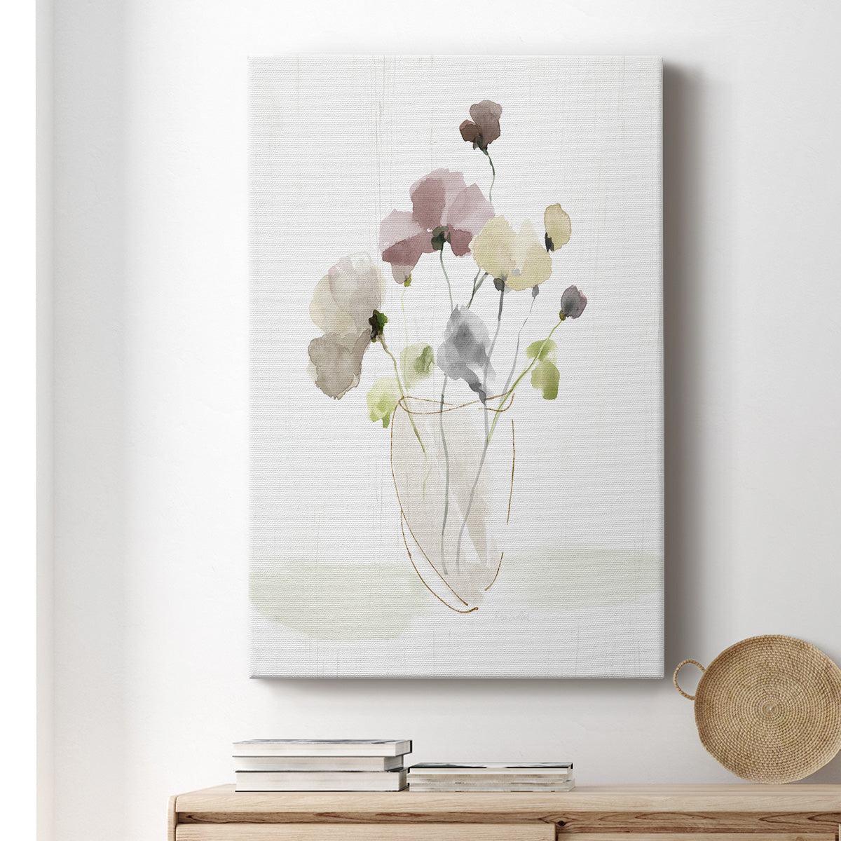 Choose Happy Bouquet I - Canvas Art Print