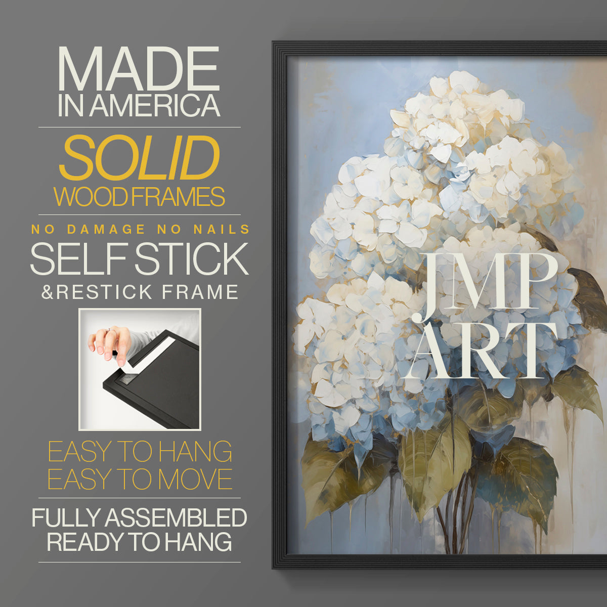 Floral Study Series XLIII - Restickable Framed Art Set