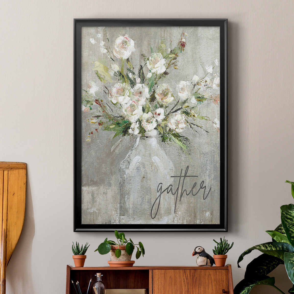 Gather - Modern Framed Canvas Print