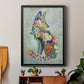 Fantastic Florals Fox, Sitting - Modern Framed Canvas Print