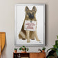 Love and German Shepherd - Modern Framed Canvas Print