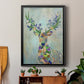 Fantastic Florals Deer, Portrait - Modern Framed Canvas Print