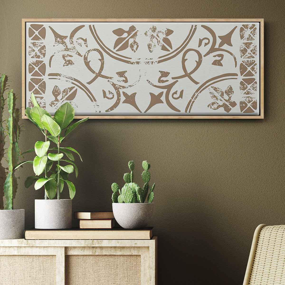 Ceramic Tile Collection D - Floater Framed Canvas Print