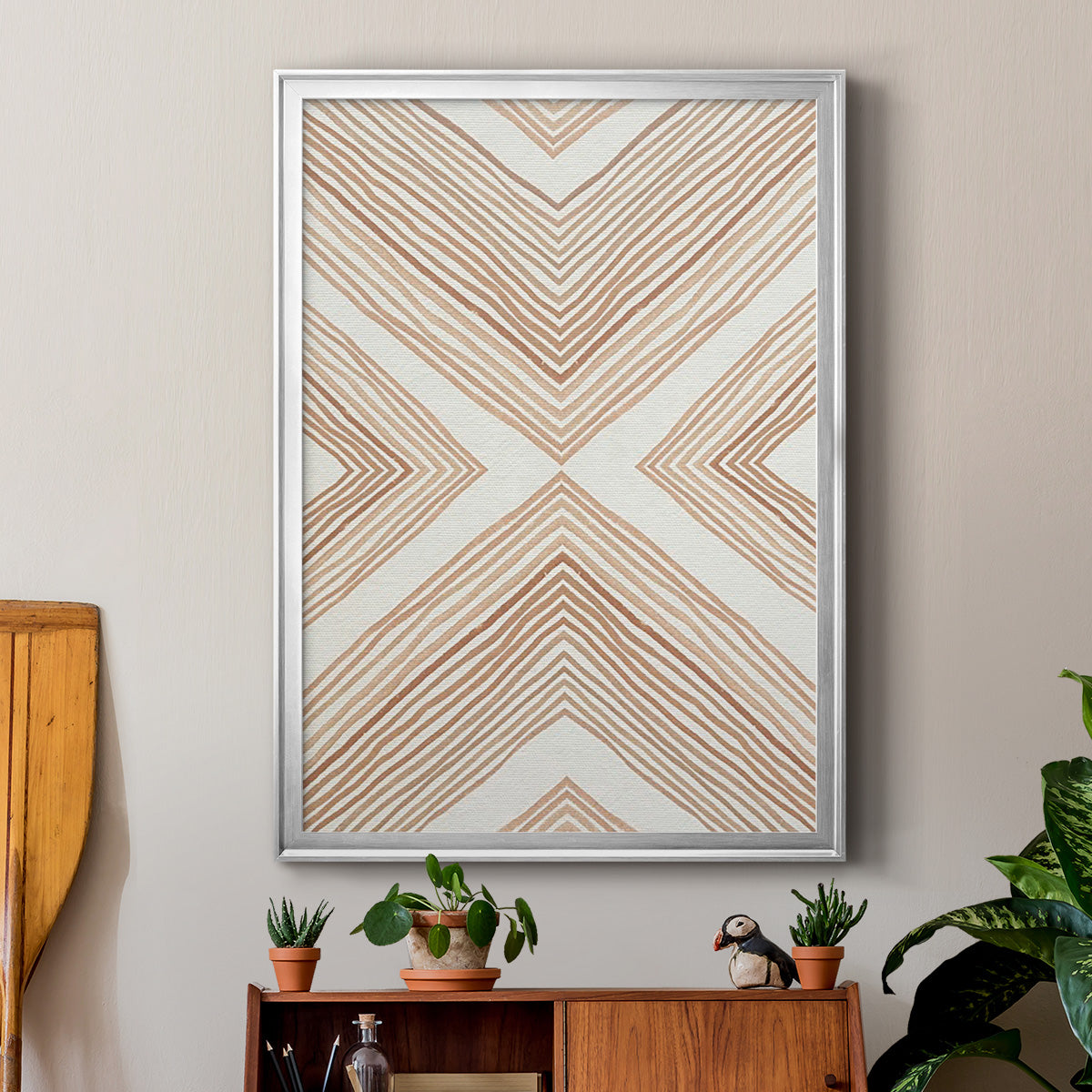 Diametric Clementine II - Modern Framed Canvas Print