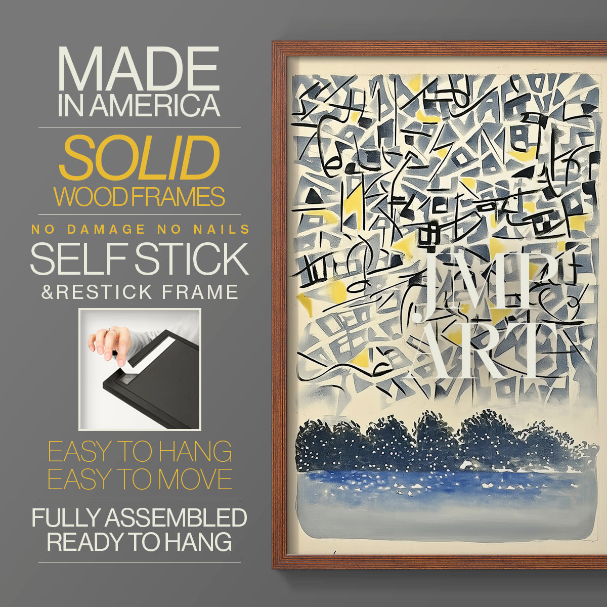 Abstract Series CXCII - Restickable Framed Art Set