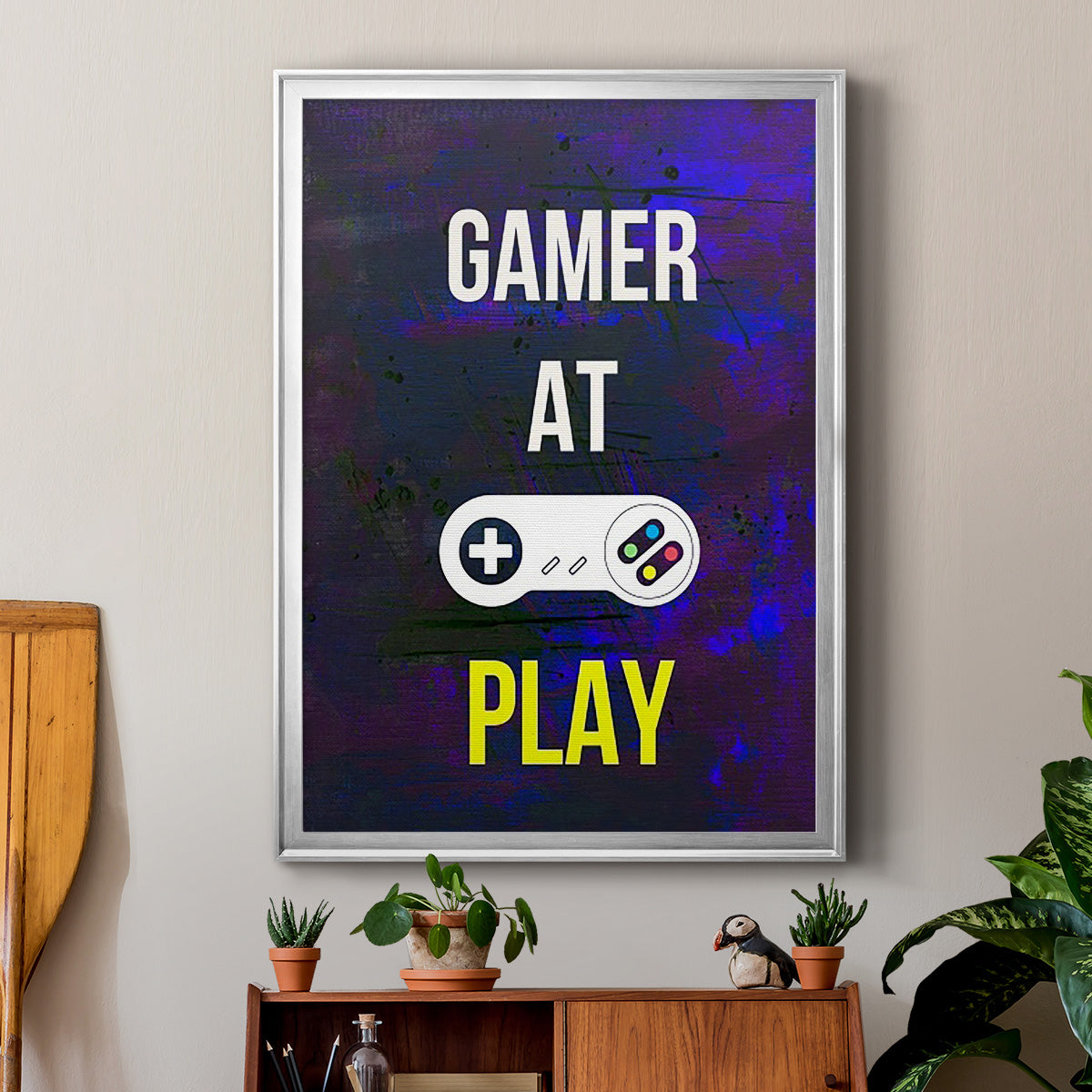 Gamer at Play VI - Modern Framed Canvas Print