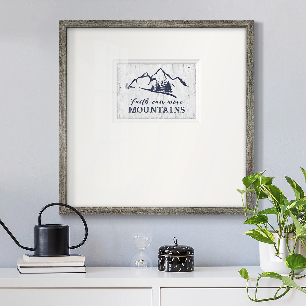 Move Mountains Premium Framed Print Double Matboard