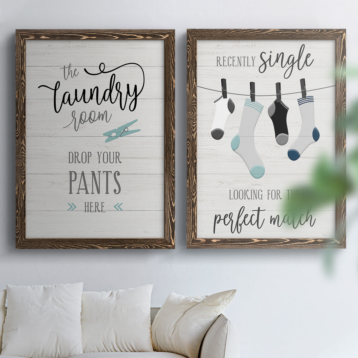 Drop Your Pants - Premium Framed Canvas 2 Piece Set - Ready to Hang