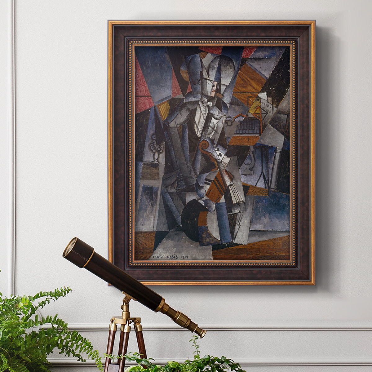 The Musician - Ornate Framed Canvas Print
