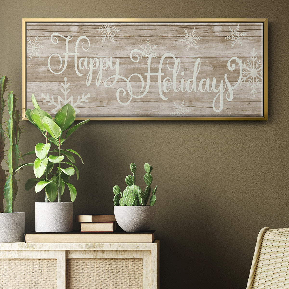 Happy Holidays - Floater Framed Canvas Print