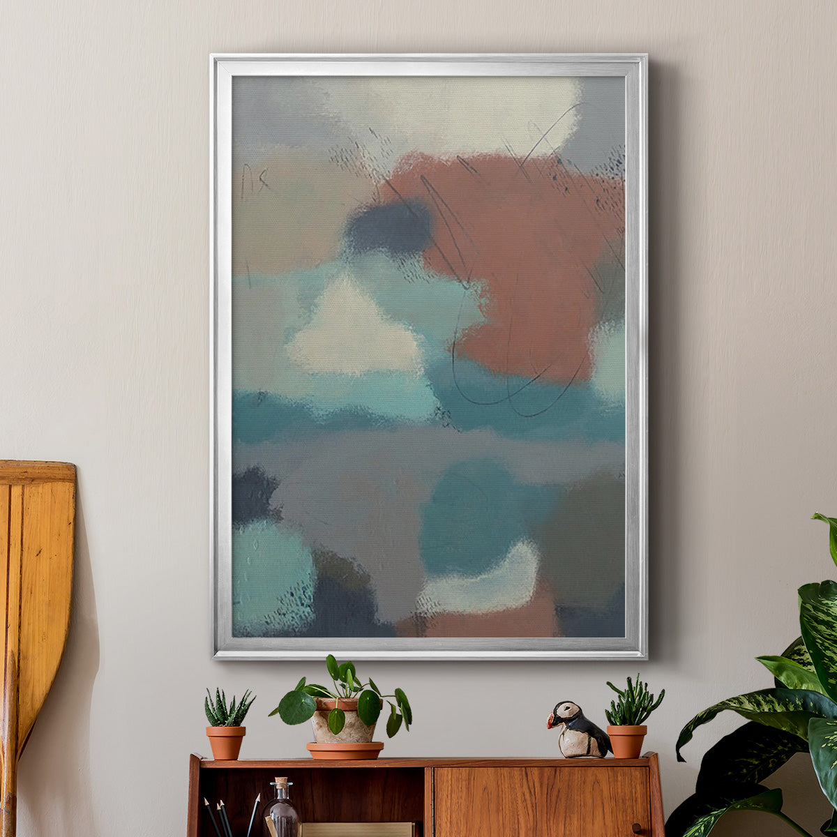 Floating By I - Modern Framed Canvas Print