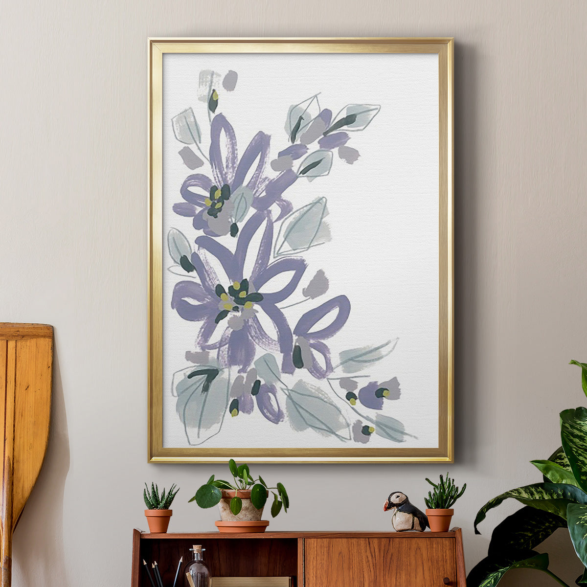 Periwinkle Patch I - Modern Framed Canvas Print