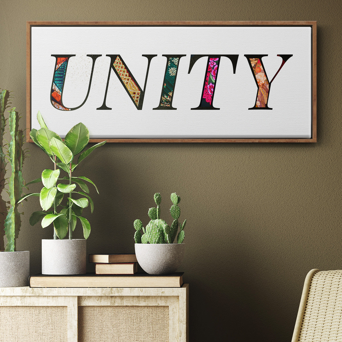 Unity - Floater Framed Canvas Print
