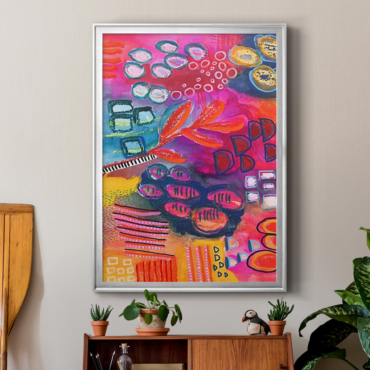 Vivaciously Changing I - Modern Framed Canvas Print