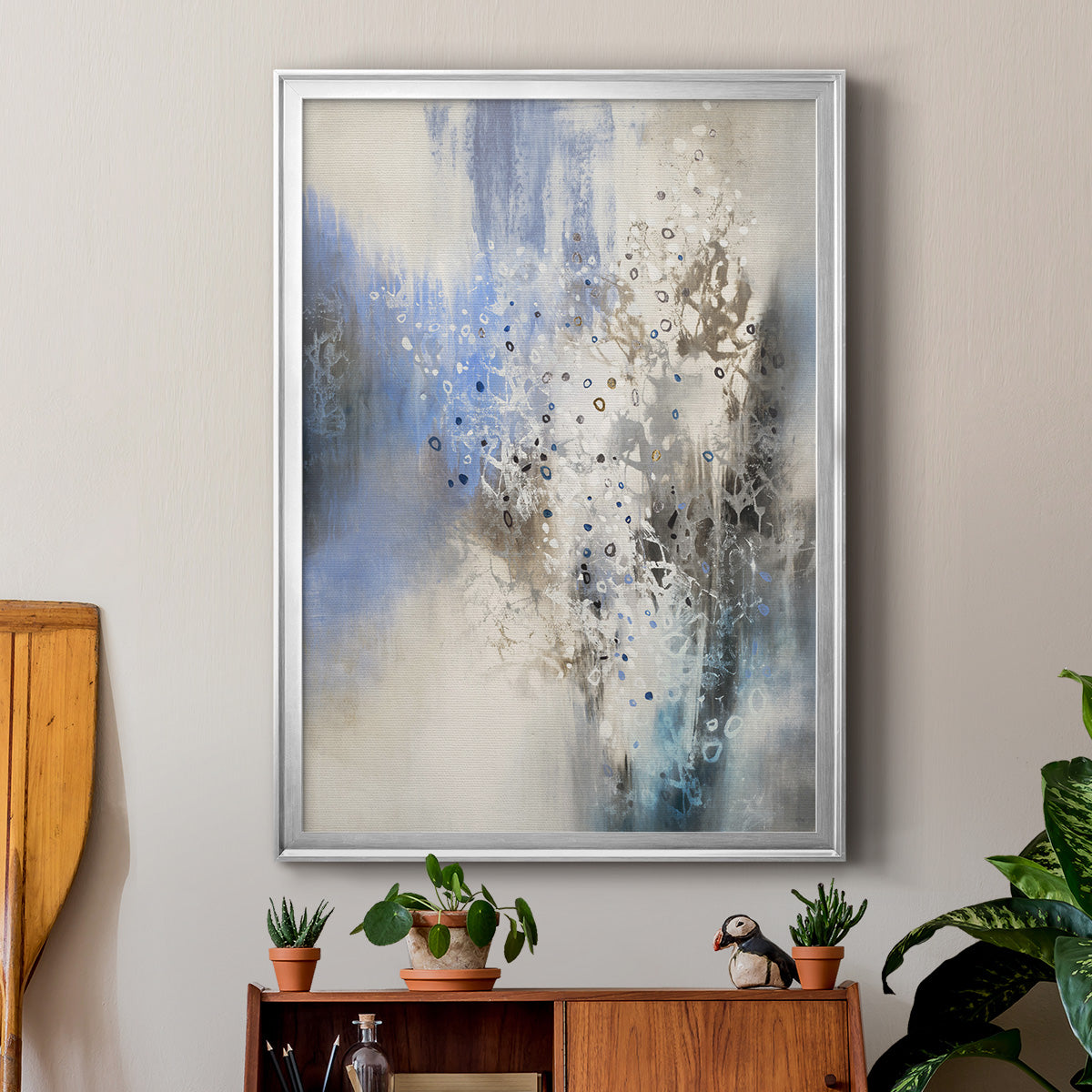 Glacier Stones - Modern Framed Canvas Print