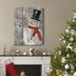 Joy To The World Snowman Premium Gallery Wrapped Canvas - Ready to Hang