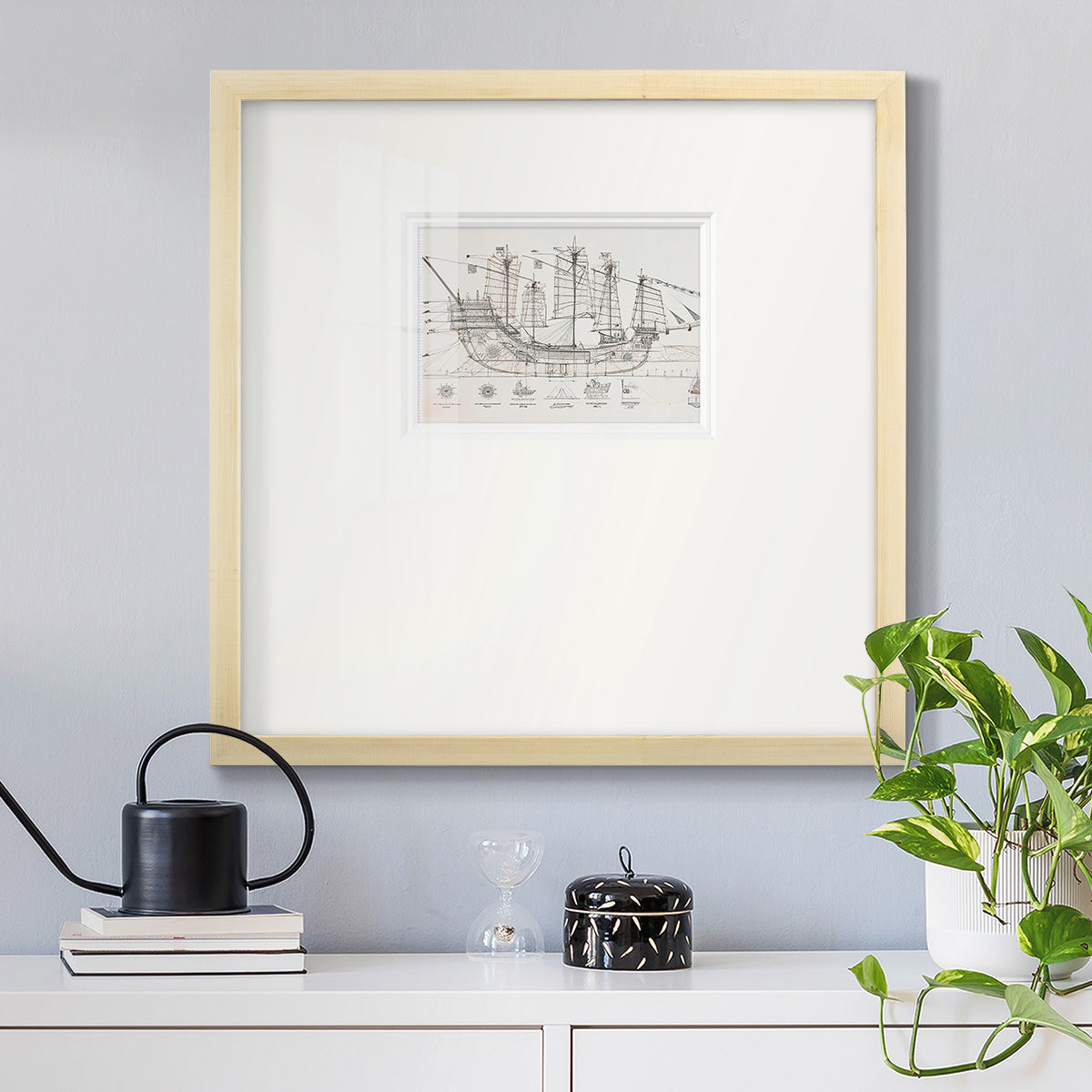 Frigate III Premium Framed Print Double Matboard