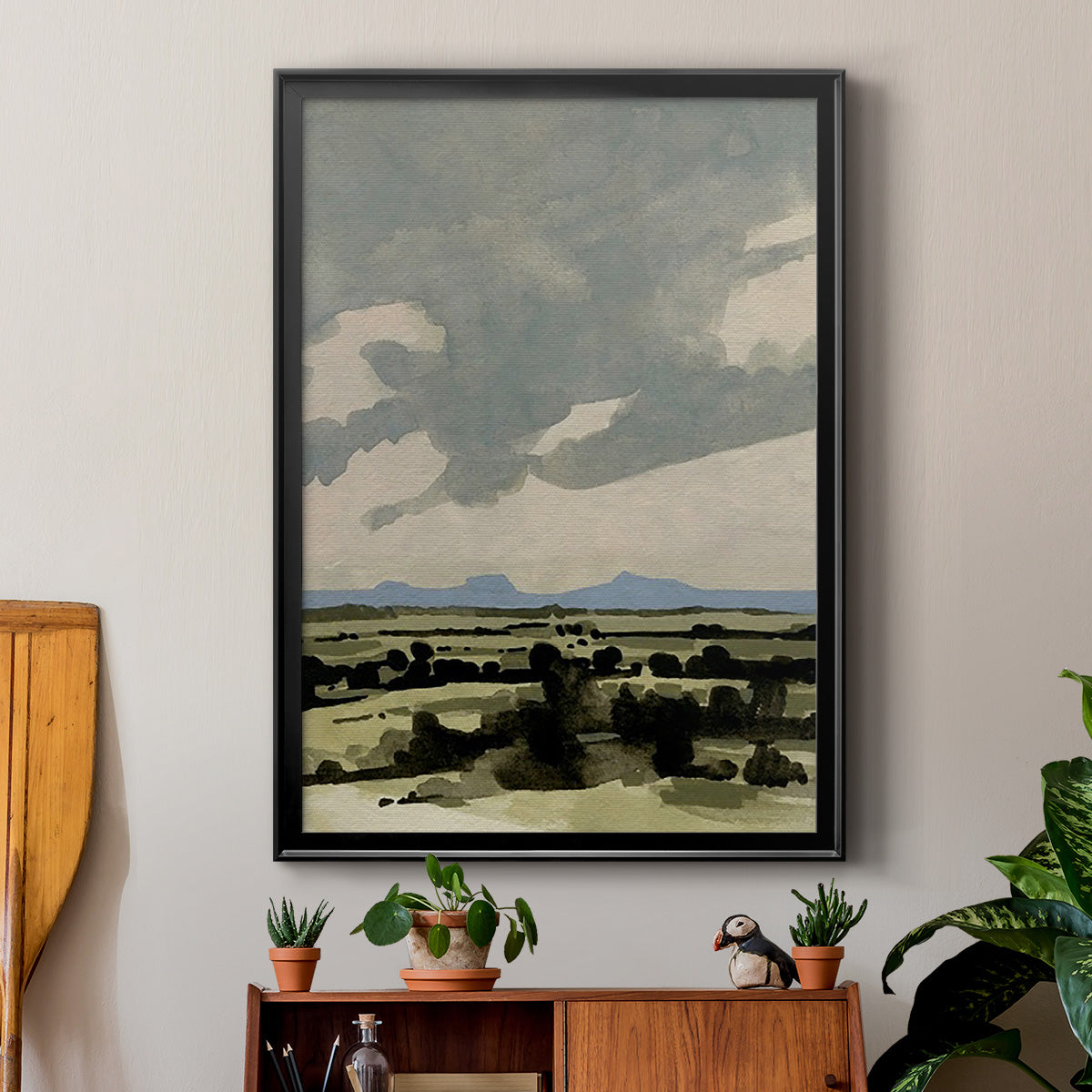 Pink Hazy Sky I - Modern Framed Canvas Print