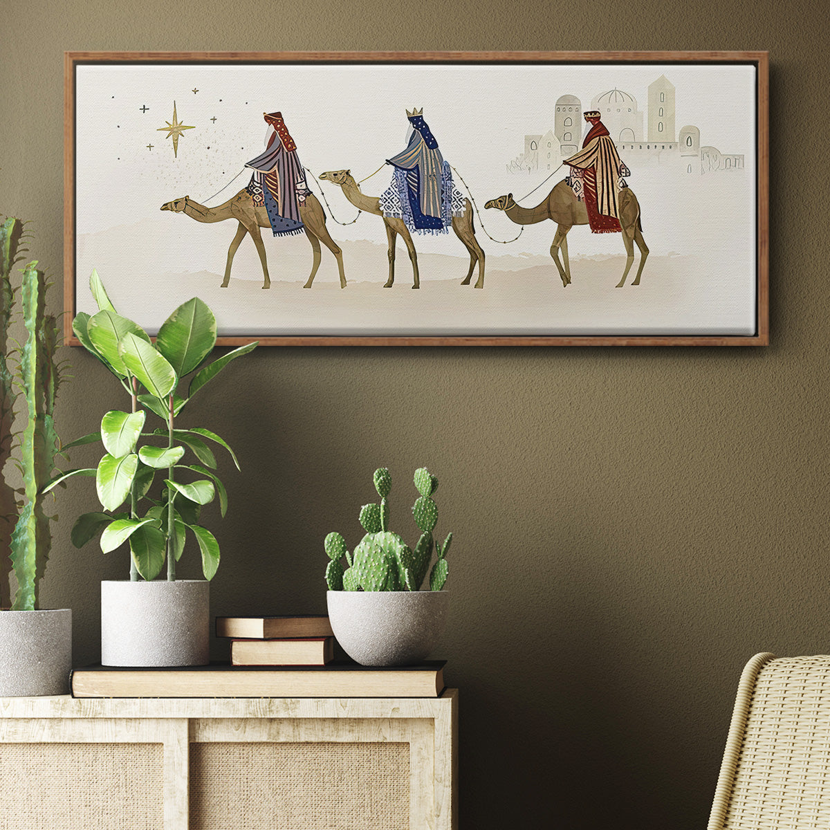 Away in a Manger Collection D - Floater Framed Canvas Print