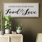 Food and Love - Floater Framed Canvas Print