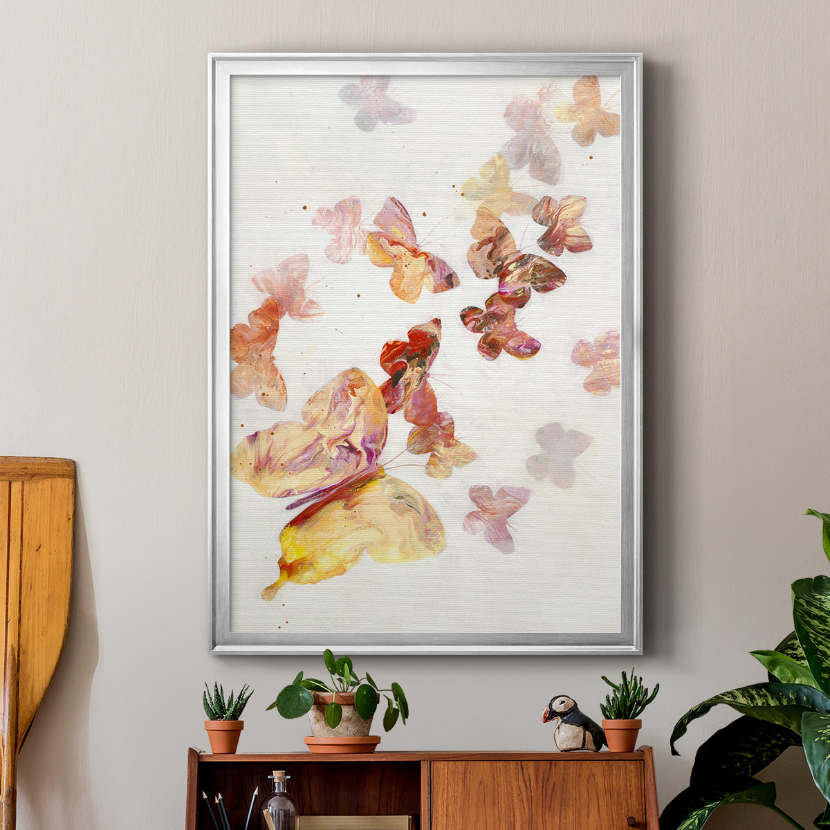 All A Flutter - Modern Framed Canvas Print
