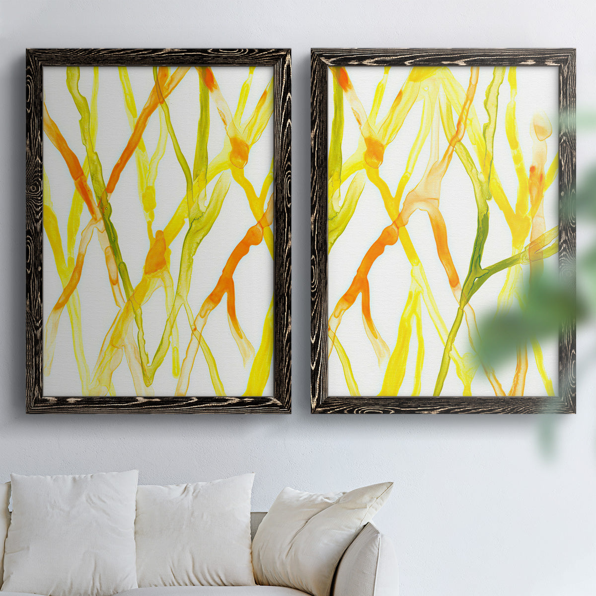 Runnel III - Premium Framed Canvas 2 Piece Set - Ready to Hang