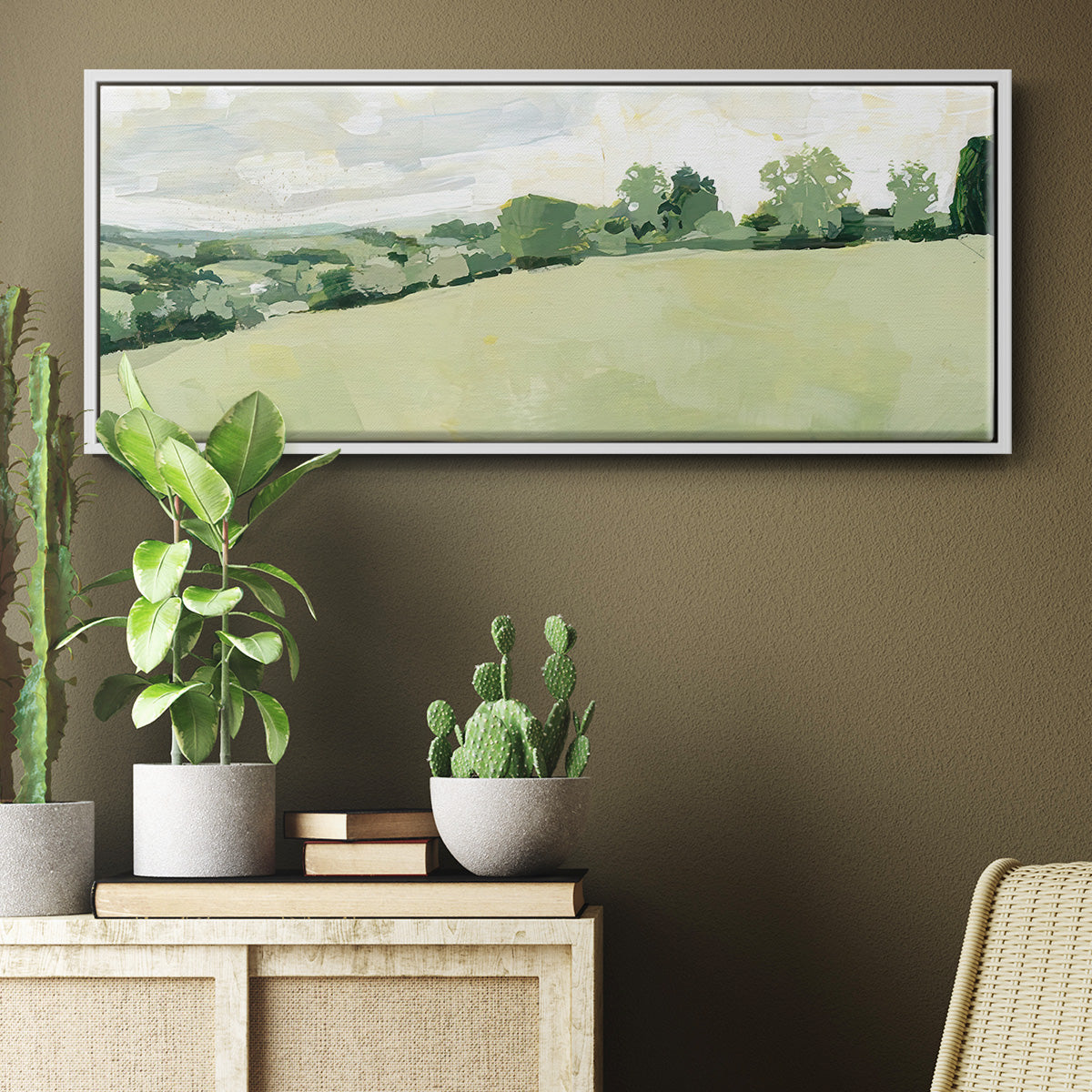 Pearly Pasture II - Floater Framed Canvas Print