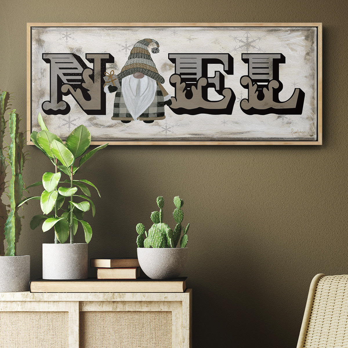 Winter Wonderland Friend Noel - Floater Framed Canvas Print