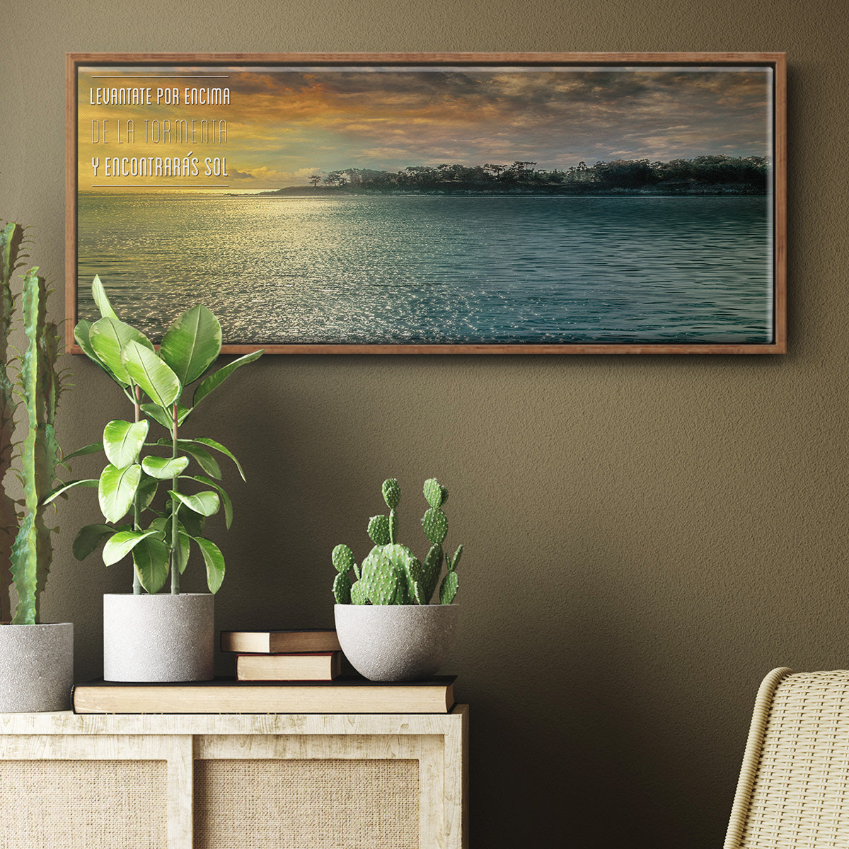 Encontraras - Floater Framed Canvas Print