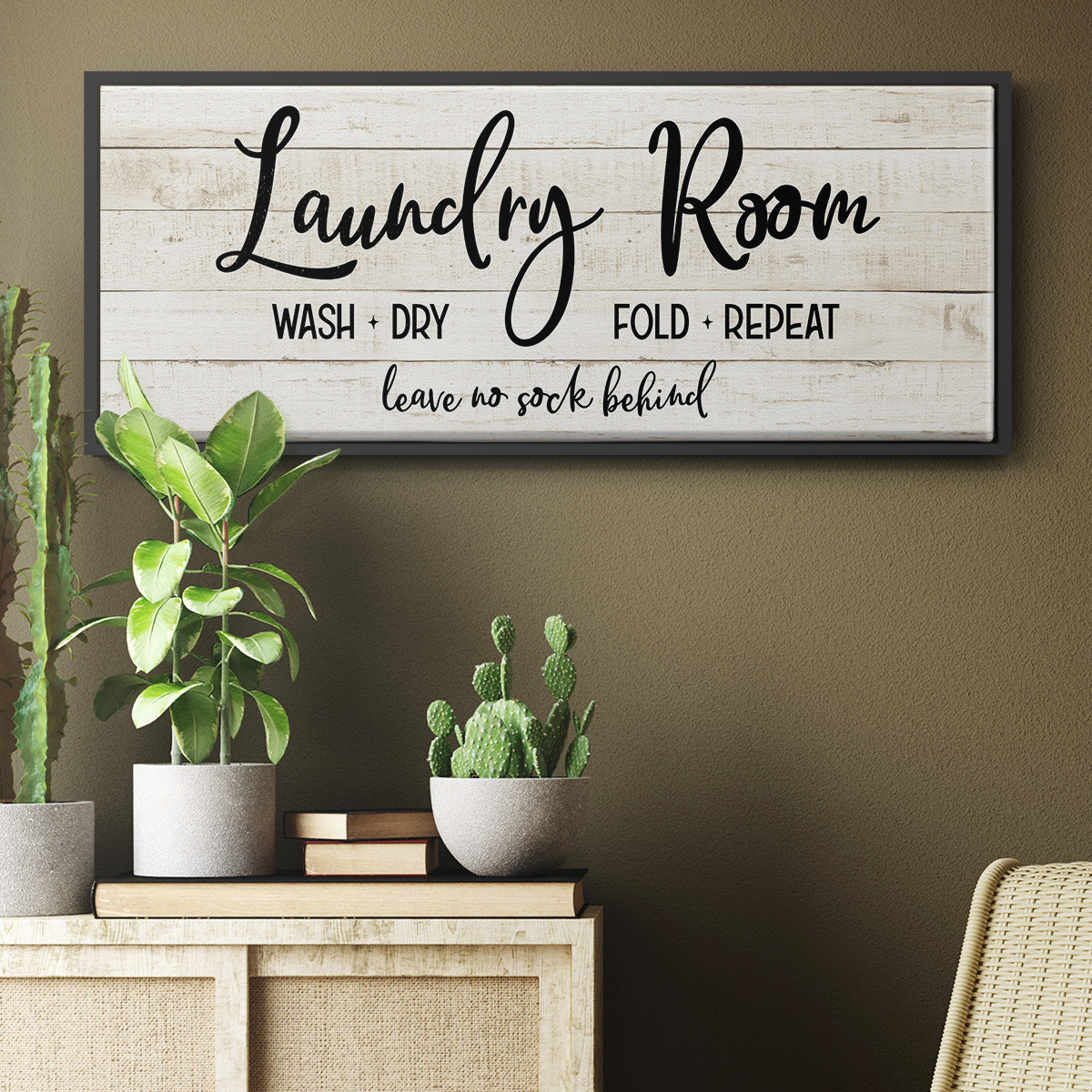 Leave No Sock Behind - Floater Framed Canvas Print