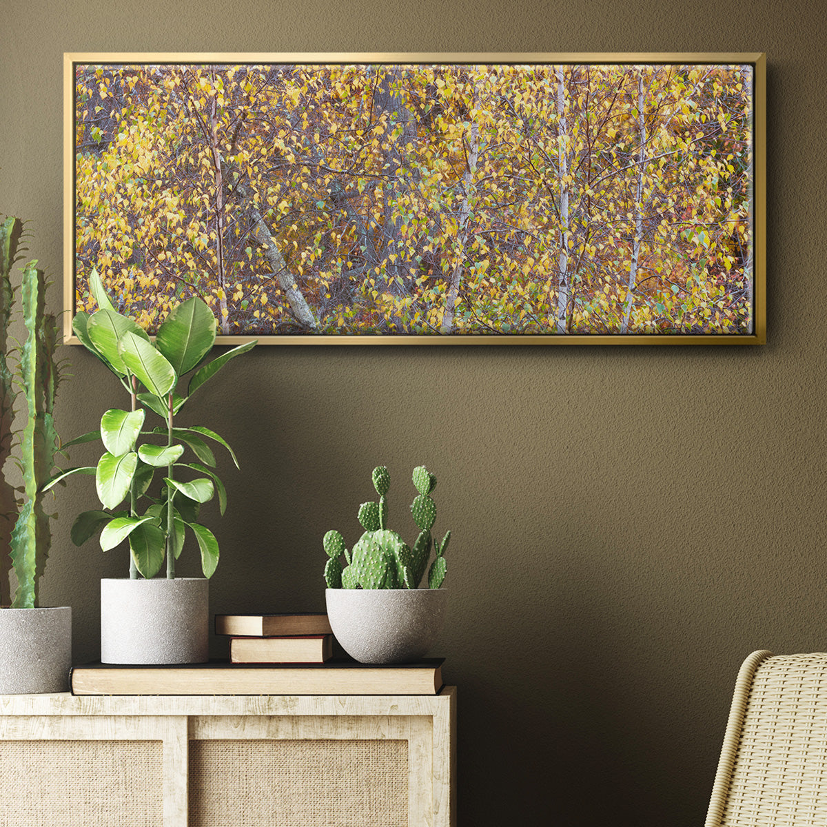 Tree Panorama III - Floater Framed Canvas Print