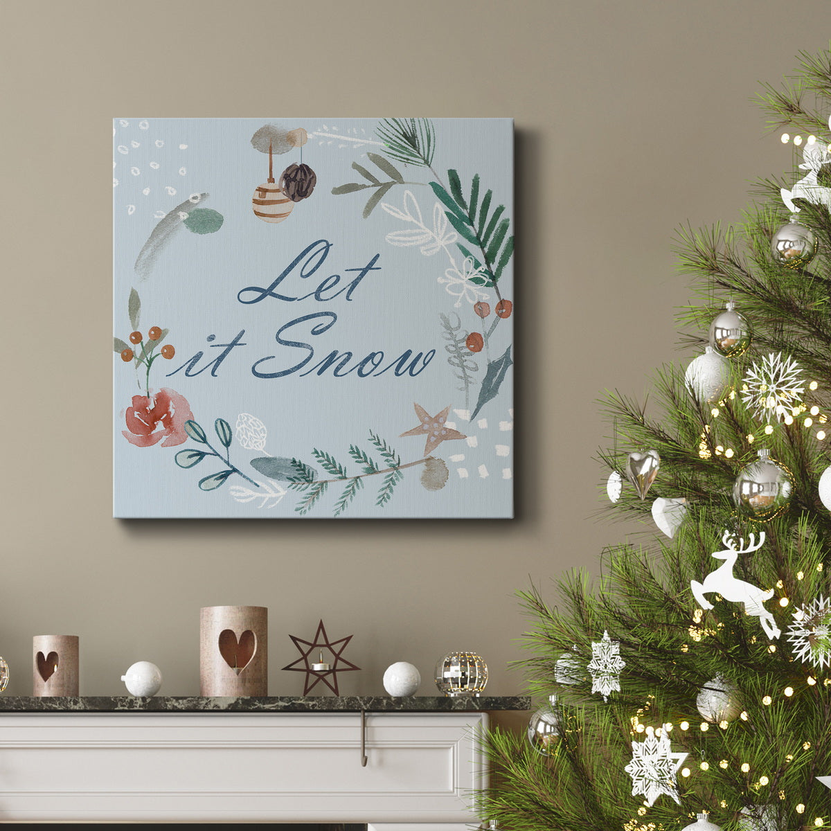 Snowy Christmas IV-Premium Gallery Wrapped Canvas - Ready to Hang