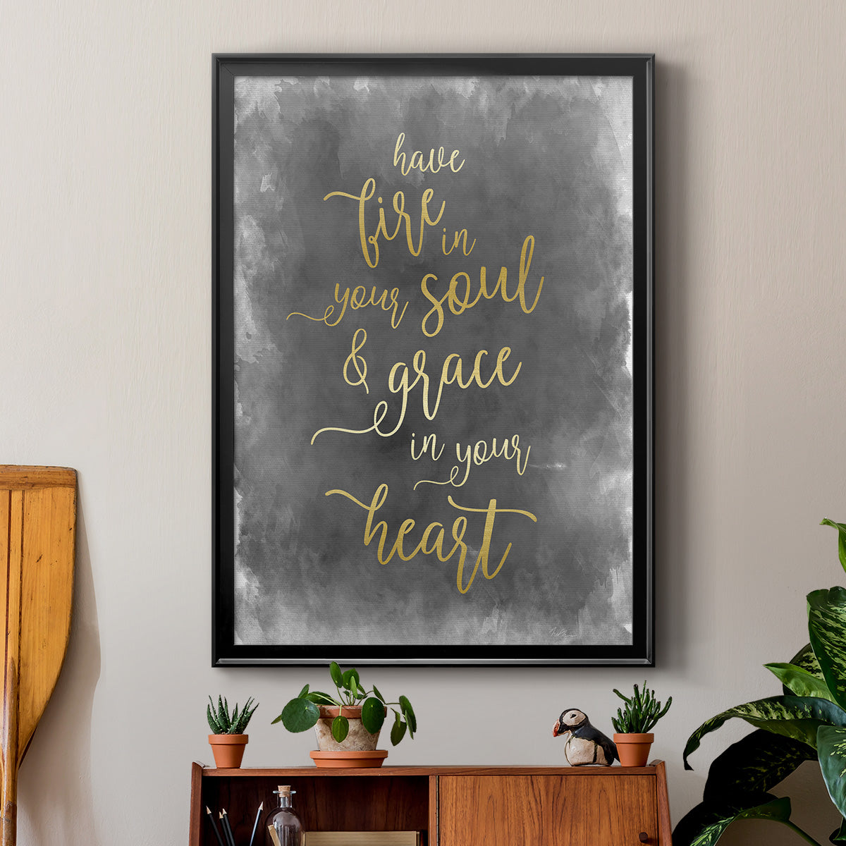 Fire in Your Soul - Modern Framed Canvas Print