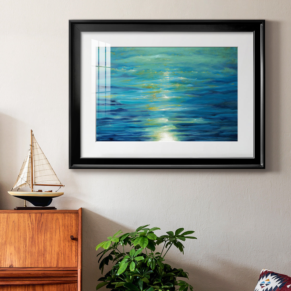 Deep Blue Premium Framed Print - Ready to Hang