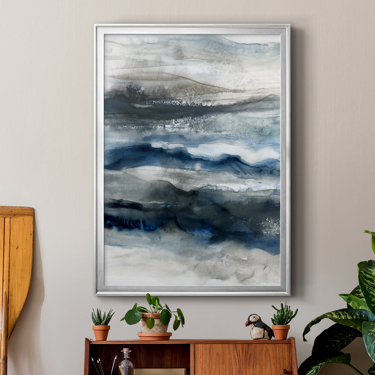 Ocean Depths - Modern Framed Canvas Print
