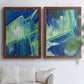 Geometric in Cool V - Premium Framed Canvas 2 Piece Set - Ready to Hang