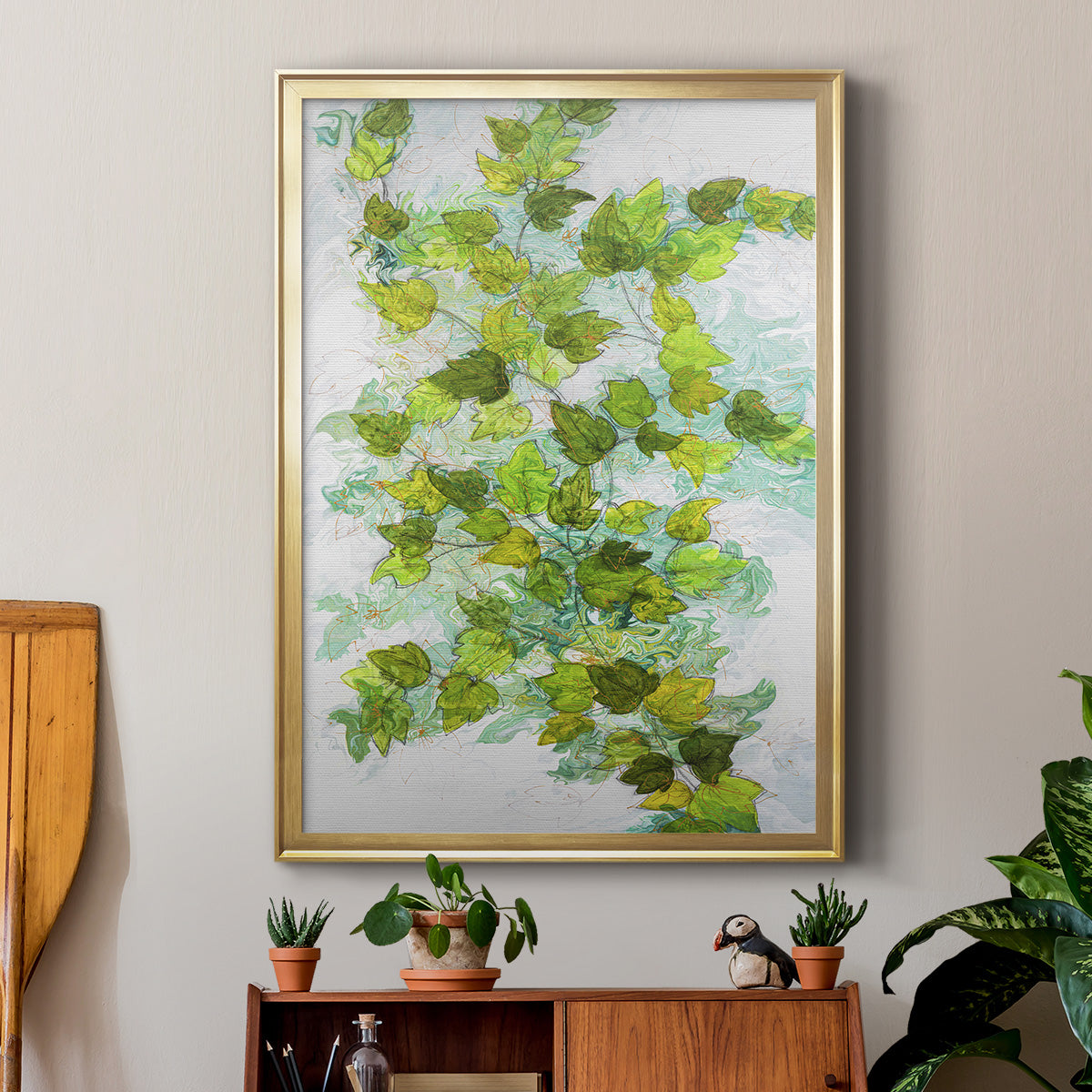 Ivy - Modern Framed Canvas Print